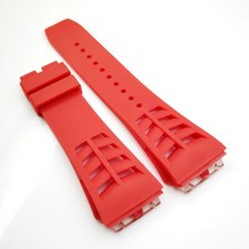 25mm  20mm Red Rubber Strap Band for RICHARD MILLE RM011 RM50-03/01