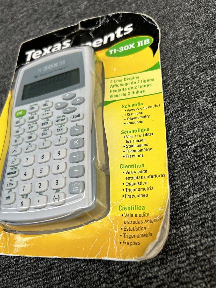 Texas Instruments Scientific Calculator TI-30X IIB with Cover Sleeve - New Seal - Image 4 of 4