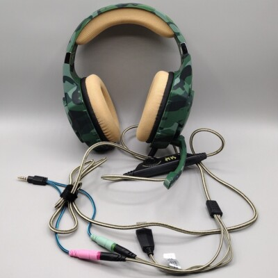 #ad Kotion Each Pro Gaming Headset G2600 CAMO LED Mic Wired Untested Free Returns $16.99