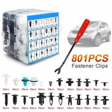 Car Retainer Clips Auto Fasteners Push Trim Clips Pin Rivet Bumper 801P Box Set