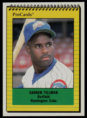 1991 ProCards Darren Tillman Huntington Cubs | eBay