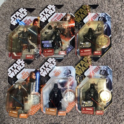 2007 HASBRO STAR WARS COMPLETE SET OF DARTH VADERS!!!!