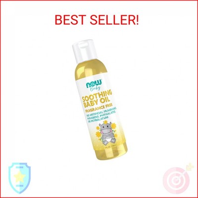 NOW Baby, Soothing Baby Oil, Fragrance Free, No Artificial Fragrance, Parabens, 
