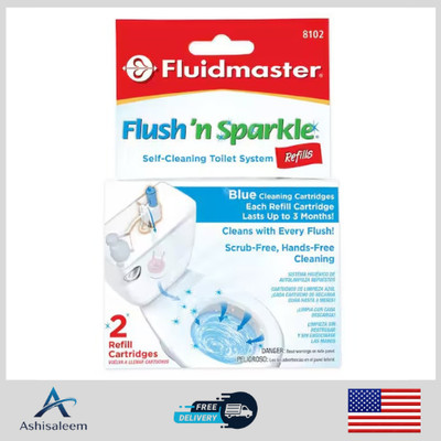 Fluidmaster Flush 'n Sparkle Blue Toilet Refills 2-Pack 8102P8