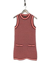 Chanel FW23 Pink Burgundy Cashmere Knit Mini Dress - Sz 34 FR - XS
