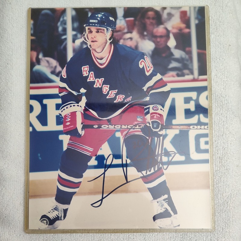Luc Robitaille Autographed/Signed NY Rangers 8x10 Photo w/ COA