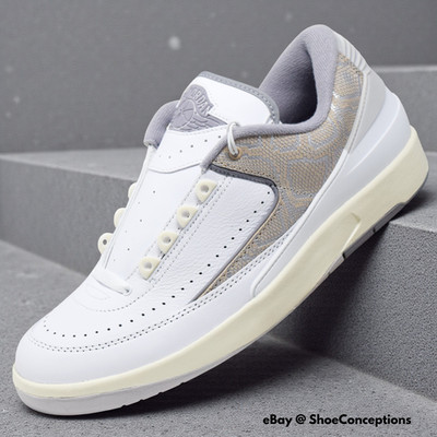 Nike Air Jordan 2 Retro Low White Cement Gray Sanddrift DV9956-100 Men's NEW