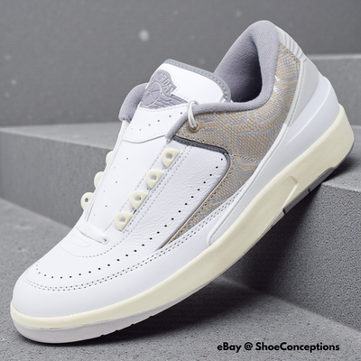 #ad Nike Air Jordan 2 Retro Low White Cement Gray Sanddrift DV9956 100 Men#x27;s NEW $79.88