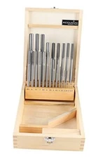  1-13 mm by 0.5 mm High-speed Steel Chucking Reamer Set in a Fitted Case, Set 