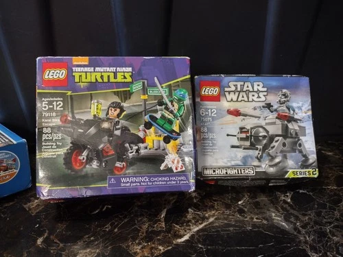 LEGO 79118 Ninja Turtles Karai Bike Escape Lego 75075 Star Wars AT-AT Lot Of 2