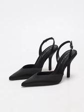 Women's Elegant Fashion Satin Pointed Toe Slingback Heel Casual Work Wedding