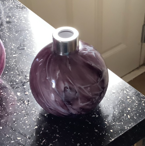 Purple, Marble effect glass diffuser, in vgc | eBay UK