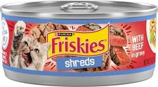 Purina Friskies Shreds With Beef in Gravy Wet Cat Food - (Pack of 24) 5.5 oz. Ca