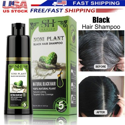 US Sevich Fast Black Hair Shampoo Hair Color Dye Natural Plant Essence Permanent