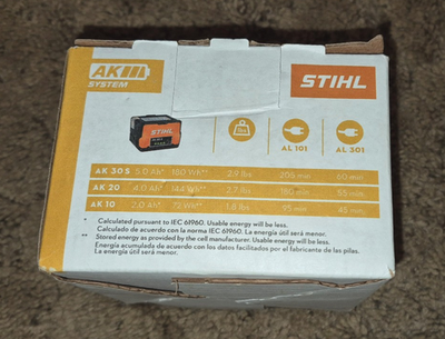 NEW Stihl AK30 S 36V Replacement Battery & AL101 Battery Charger