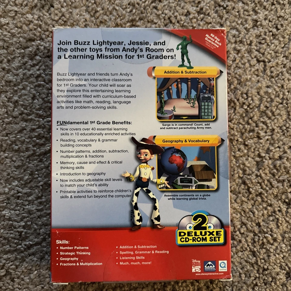 Disney Pixar Learning 1st Grade 2 Deluxe CD-ROM/MAC Set New Sealed Ages 5-7 - Image 2 of 4
