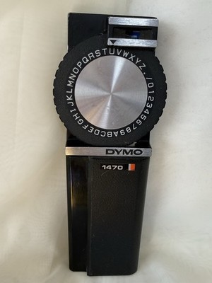 Vintage DYMO 1470 Label Maker Black Rotary Embosser Alphabet Wheel
