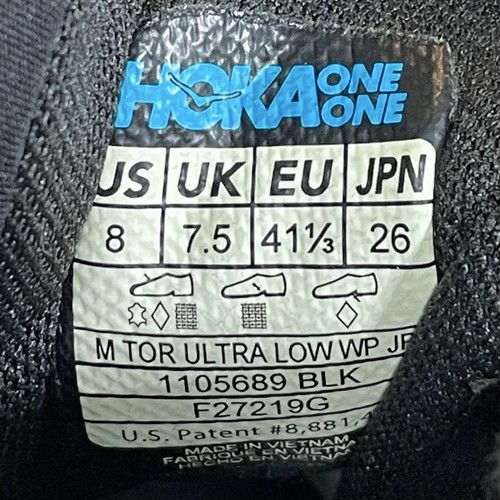 Hoka One One Tor Ultra Basso Wp 1105689 Nero Taglia 8 - Foto 21 di 24