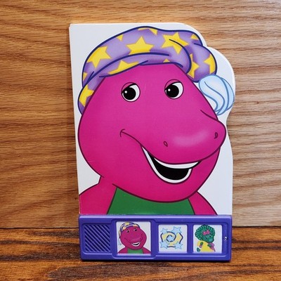 Vintage 2001 Play-A-Sound Good Night Barney Board Book Sound Works Goodnight