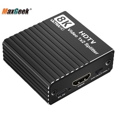 8K HDMI-compatible Video Splitter 8K 60Hz/4K 120Hz/1080P 240Hz EDID Emulation
