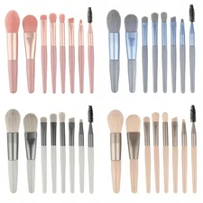 8Pcs Makeup Brush Set Makeup Concealer Brush Blush Loose Powder Brush Eye Shadow