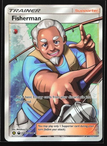 Fisherman SV83/SV94 Hidden Fates: Shiny Vault Shiny Holo Rare Pokemon Card