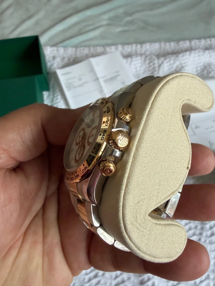 Rolex Cosmograph Daytona 116503 pulseira de prata e ouro ostra com moldura de ouro - Imagem 3 de 4