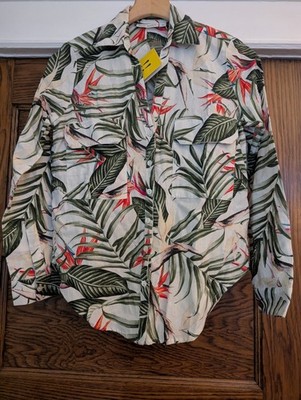 Roller Rabbit Heritage Floral Guy Shirt Patch Pockets Sz XS NWT