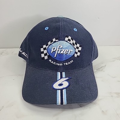Pfizer Racing Team Ball Cap Blue Trucker Hat Snap Back 6 Mark Martin NASCAR
