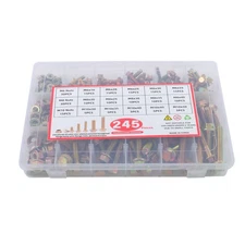245 Pcs Grade 8.8 M6 M8 M10 Flanged Bolts And Nuts Kit Metric Flanged Heavy Duty