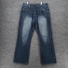 Flypaper Jeans Mens 32x30 Blue Boot Cut Dark Wash Denim Zip Fly Western Cowboy