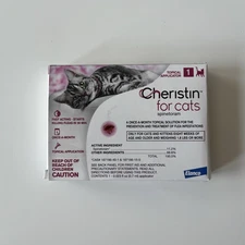 New Cheristin Flea Treatment & Prevention for Cats | Fast acting 1 Application