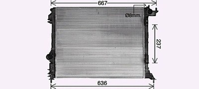 AVA Coolant Radiator RT2645 for Renault Talisman (2016) 1.5 DCI