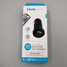 iHome Dual USB Type C 30w PD Type A Port Car Charger