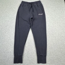 YoungLA Cloud Jogger Pants Mens M Navy Blue Fleece Stretch Gym Lounge Streetwear