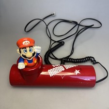 Vintage 1990 Nintendo Super Mario Bros Corded Figural Phone MBS-38 Red Telephone