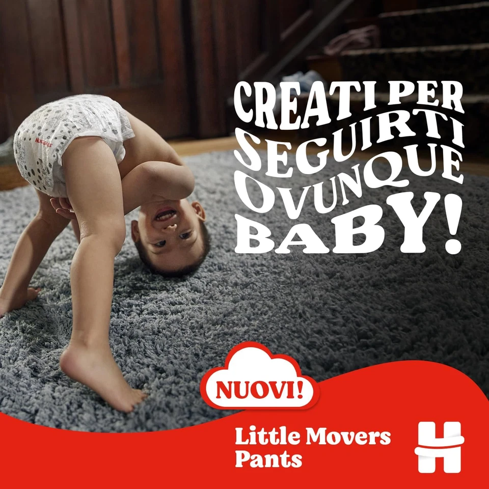 Little Movers Pannolini Mutandina Taglia 6 (15-25 Kg), Ultra Assorbente, Protezi - Immagine 4 di 4