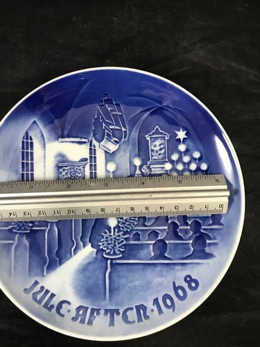 Bing & Grondahl Christmas in Church Plate 1968 Copenhagen Porcelain Denmark B&G - Picture 7 of 9