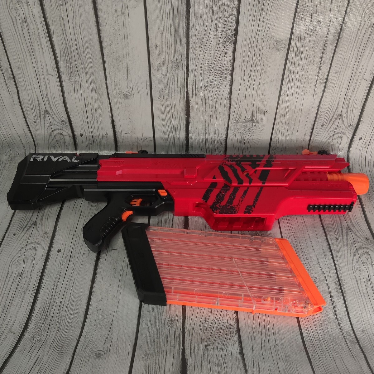 NERF Rival Khaos MXVI-4000 Red Battery Flywheel Blaster w Clip