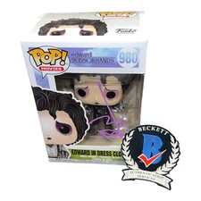 JOHNNY DEPP SIGNED AUTOGRAPH FUNKO POP 980 EDWARD SCISSORHANDS BECKETT BAS COA