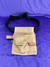 CLC Husky PK489X Pocket Tool Pouch Suede Durable Leather Carpenter Bag