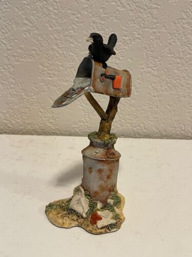 1991 Lowell Davis BFA Schmid Figurine The Check's in the Mail Crow on Mailbox - Picture 1 of 14