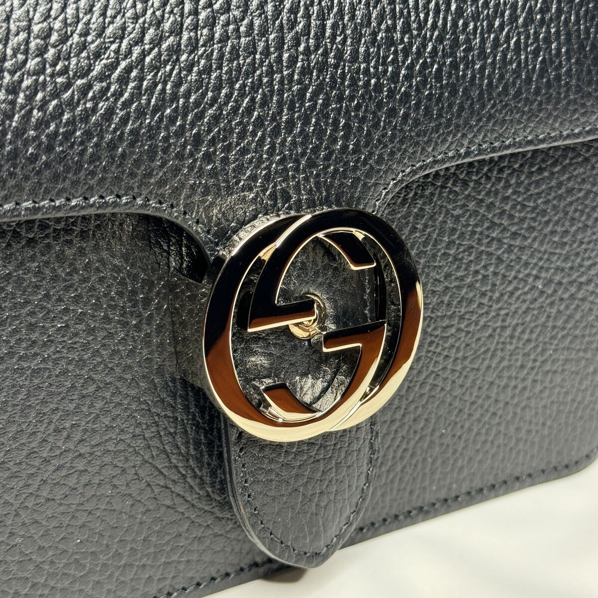 NEW Gucci Black Icon GG Interlocking Small Crossbody Bag | eBay NEW Gucci Black Icon GG Interlocking Small Crossbody Bag | eBay