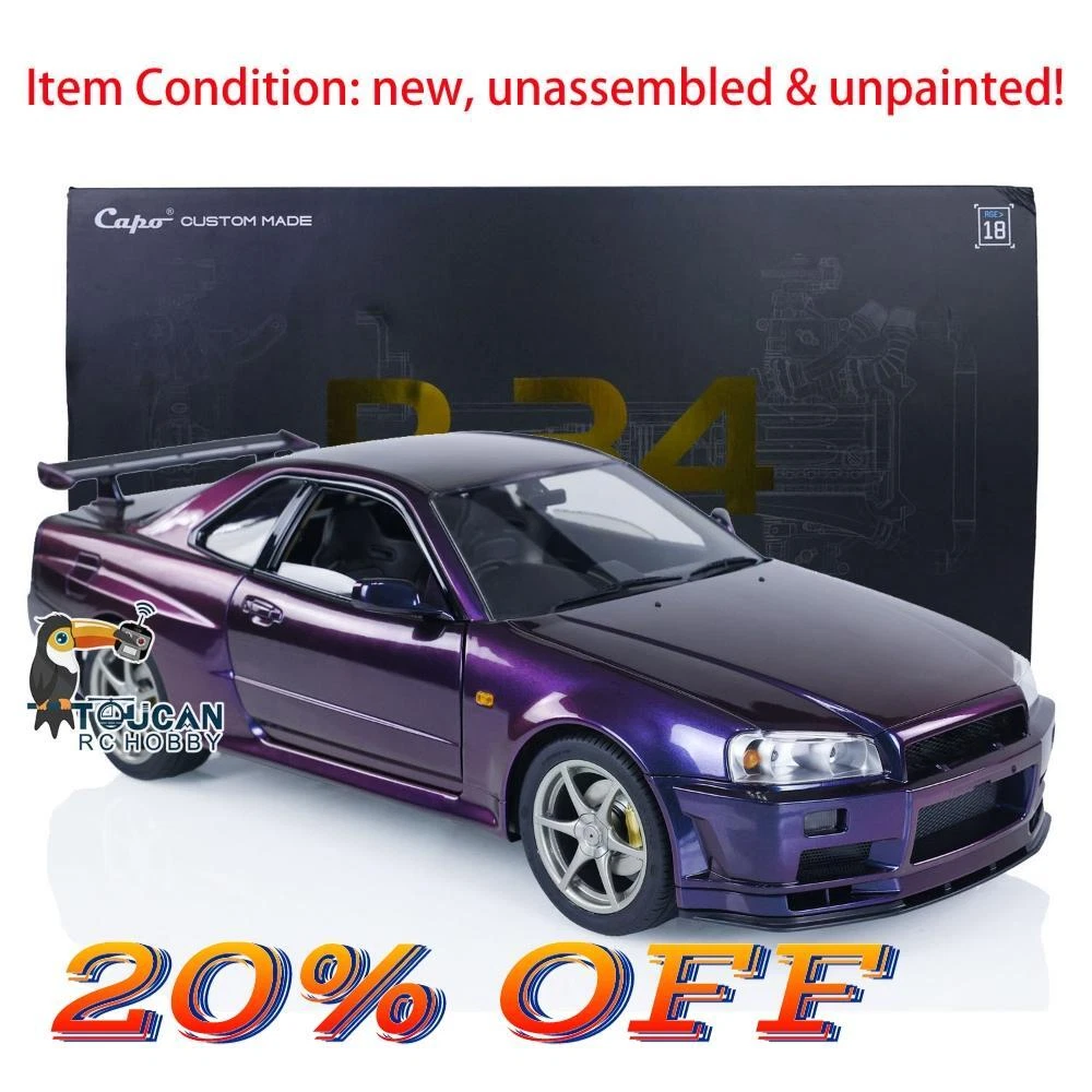 In Stock Capo 1 8 RC Racing Car R34 Drift Vehicles KIT 2 Speed