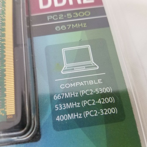 New Kingston NoteBook 2GB DDR2 PC2-5300 667MHz Ram - KVR667D2SO/2GR - Picture 2 of 4
