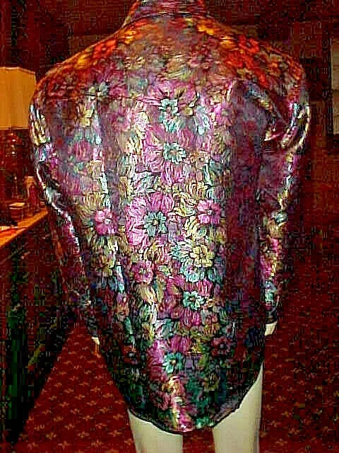 NWOT MENS VERY RARE BOB BERG WESTERN IRIDESCENT SILK SHIRT 2 POCKETS  XLG. SLIM - Image 2 of 4