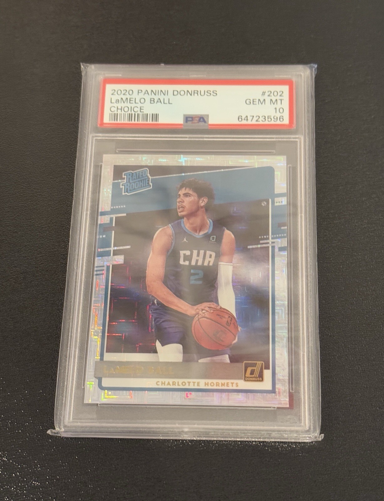 LAMELO BALL 2020 Panini Donruss Rated Rookie CHOICE #202 PSA 10 GEM