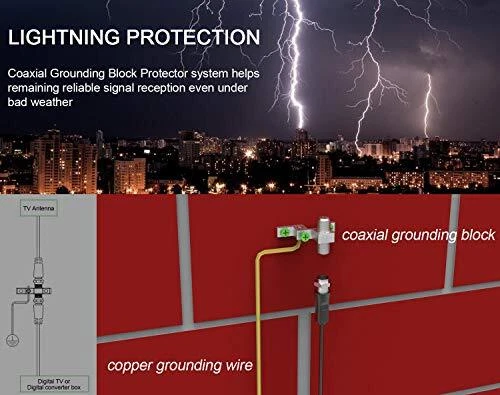 Antena HDTV amplificada digital para exteriores PBD, 150 millas motorizada 360 grados Foto 4 de 4