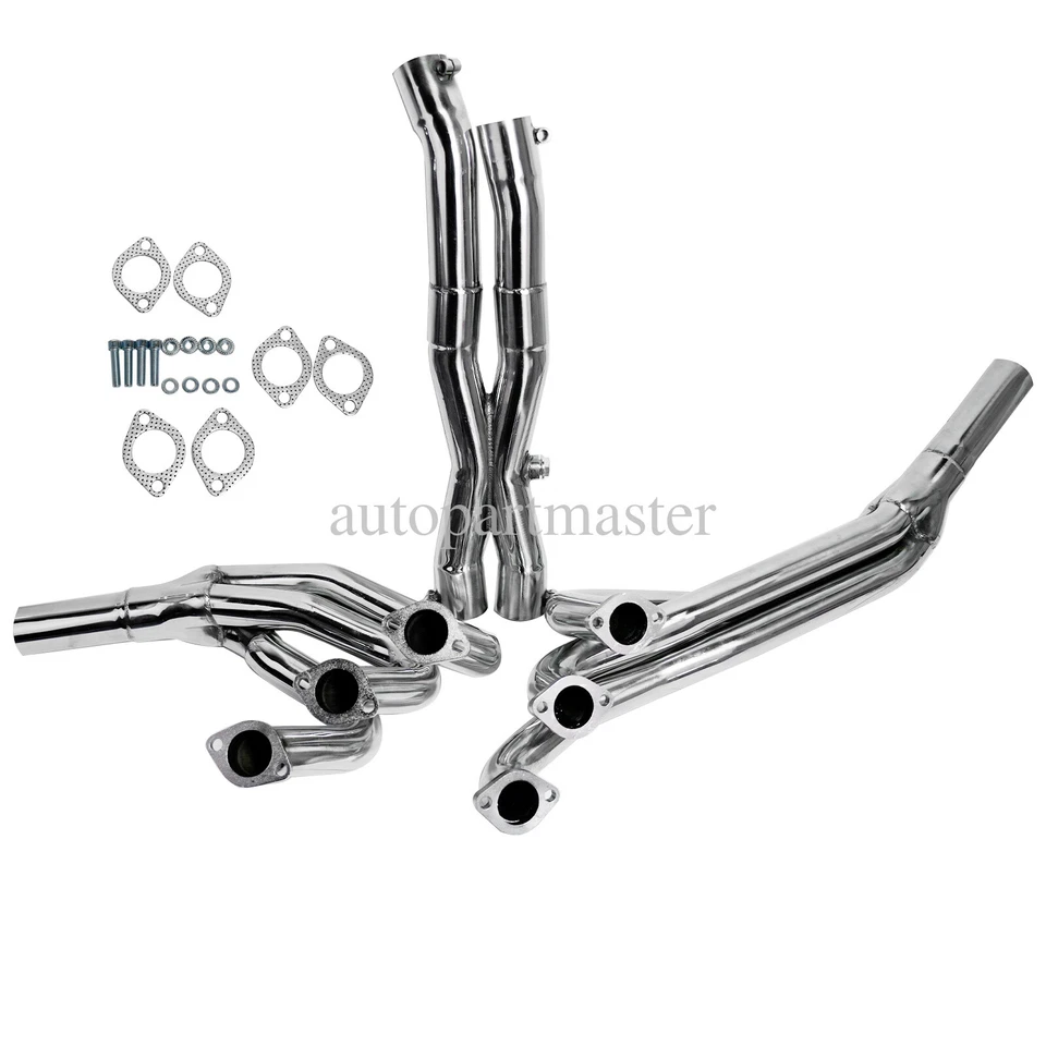 Cabezales colectores de acero inoxidable para BMW E30 1986-1991 2,5 L 2,7 L L6 Foto 2 de 4