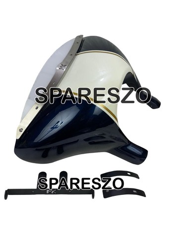 "CHIEF ROUND FAIRING, CELESTIAL BLUE" FIT FOR ROYAL ENFIELD SUPER METEOR 650 - Picture 7 of 16